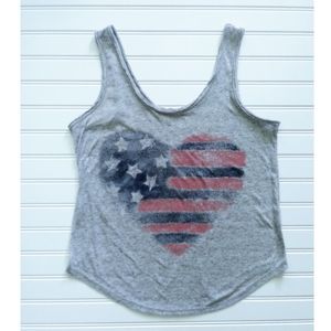Stars and stripes country girl flag tank top